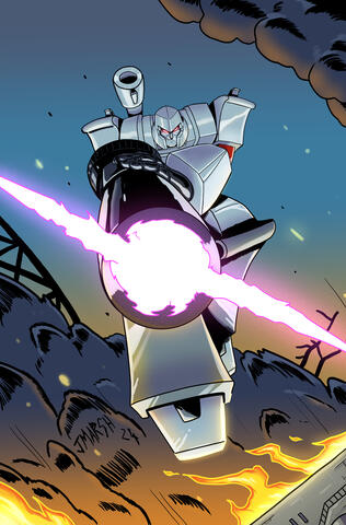 Megatron firing his Fusion Cannon